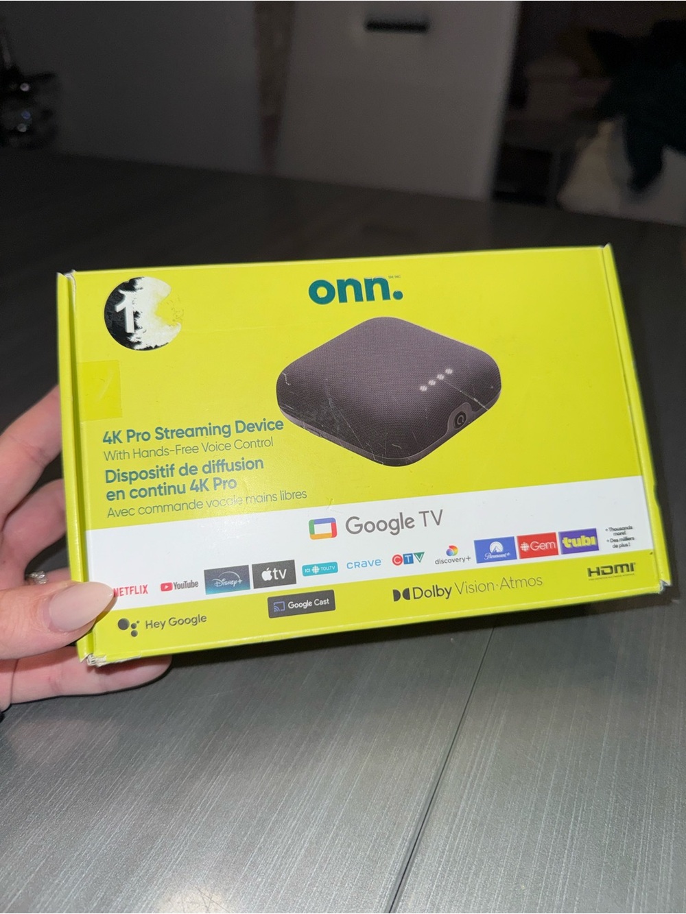 Onn. 4K Pro Streaming Device - Google TV